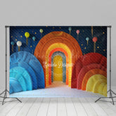 Lofaris Colorful Boho Rainbow Arch Cake Smash Photo Backdrop