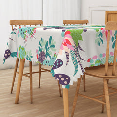 Lofaris Colorful Cactus and Floral Tablecloth for Fiesta Cinco de Mayo or Southwest Desert Themed Party