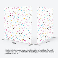 Lofaris Colorful Candy Stars Birthday Pillow Case Backdrop