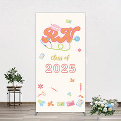 Lofaris Colorful Class 2025 Nurse Graduation Rectangle Backdrop