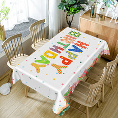 Lofaris Colorful Confetti Birthday Party Rectangle Tablecloth