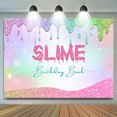 Lofaris Colorful Cream Glitter Slime Birthday Bash Backdrop