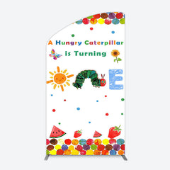 Lofaris Colorful Cute Caterpillar One Birthday Arch Backdrop