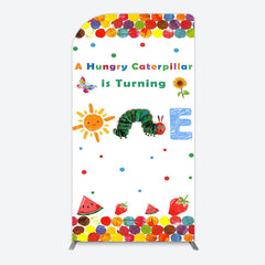 Lofaris Colorful Cute Caterpillar One Birthday Arch Backdrop