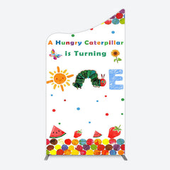 Lofaris Colorful Cute Caterpillar One Birthday Arch Backdrop