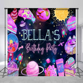 Lofaris Colorful Dessert Galaxy Custom Name Birthday Backdrop