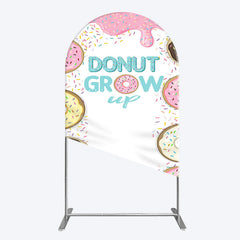 Lofaris Colorful Donut Dots Grow Up Birthday Arch Backdrop
