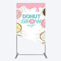 Lofaris Colorful Donut Dots Grow Up Birthday Rectangle Backdrop