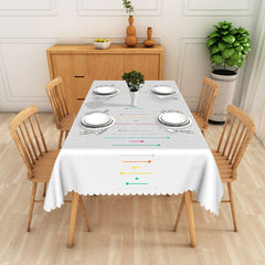 Lofaris Colorful Dots Lines Rectangle Tablecloth For Room
