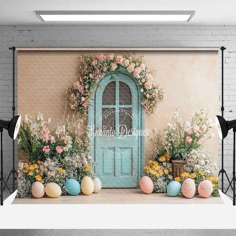 Lofaris Colorful Easter Egg Flower Archway Festival Backdrop