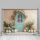 Lofaris Colorful Easter Egg Flower Archway Festival Backdrop