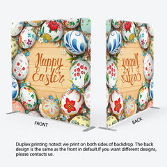 Lofaris Colorful Egg Floral Happy Easter Pillow Case Backdrop