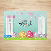 Lofaris Colorful Eggs Lawn Floral Easter Set Of 4 Placemats