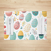 Lofaris Colorful Eggs Leaves Happy Easter Set Of 4 Placemats