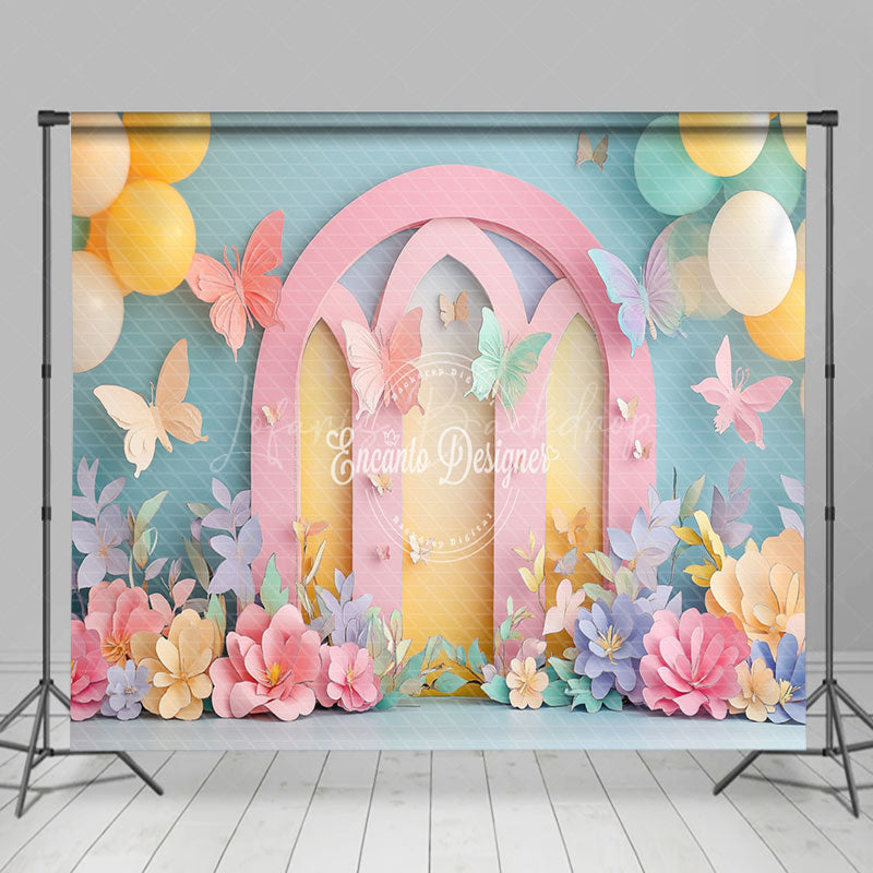 Lofaris Colorful Fairy Butterfly Floral Room Set Backdrop