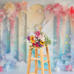 Lofaris Colorful Fairy Tale Floral Angel Fine Art Backdrop