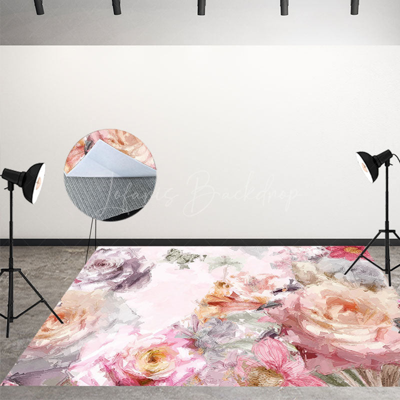 Lofaris Colorful Fine Art Floral Photo Room Set Backdrop
