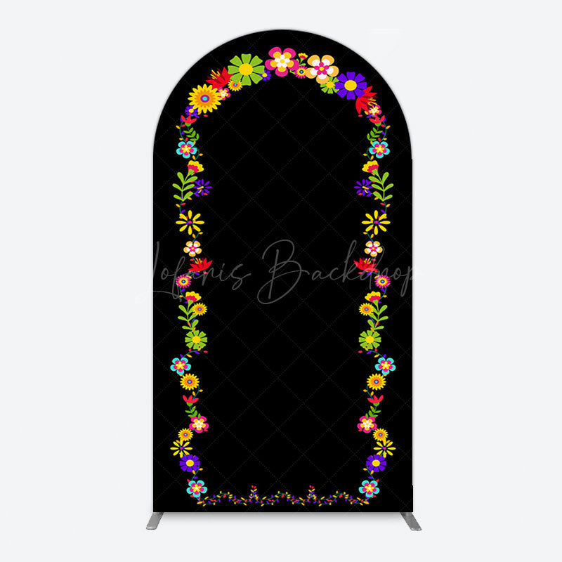Lofaris Colorful Flag Mexican Carnival Party Arch Backdrop
