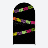 Lofaris Colorful Flag Mexican Carnival Party Arch Backdrop