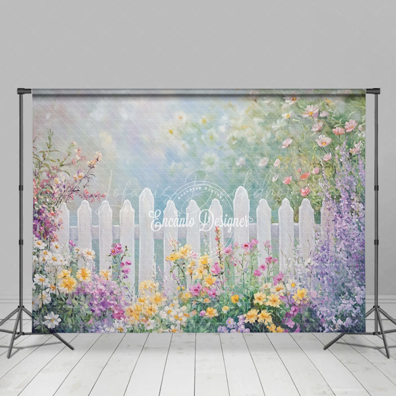 Lofaris Colorful Floor Garden Fence Spring Combo Set Backdrop