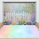 Lofaris Colorful Floor Garden Fence Spring Combo Set Backdrop