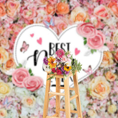Lofaris Colorful Floral Best Nana Ever Mothers Day Backdrop