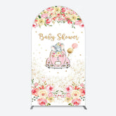 Lofaris Colorful Floral Elephant Baby Shower Arch Backdrop