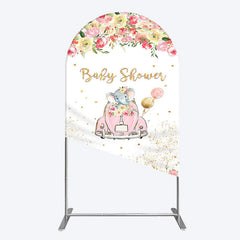 Lofaris Colorful Floral Elephant Baby Shower Arch Backdrop