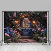 Lofaris Colorful Floral Lighted Cabin Porch Wedding Backdrop