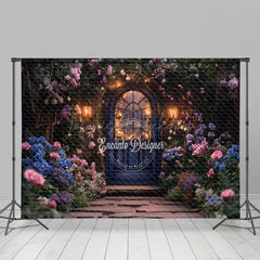 Lofaris Colorful Floral Lighted Cabin Porch Wedding Backdrop