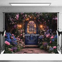 Lofaris Colorful Floral Lighted Cabin Porch Wedding Backdrop