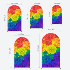 Lofaris Colorful Floral Pattern Birthday Party Arch Backdrop