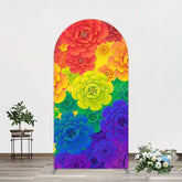 Lofaris Colorful Floral Pattern Birthday Party Arch Backdrop