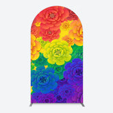 Lofaris Colorful Floral Pattern Birthday Party Arch Backdrop