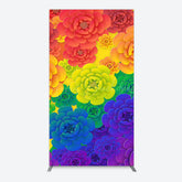 Lofaris Colorful Floral Pattern Birthday Party Rectangle Backdrop