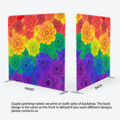 Lofaris Colorful Floral Pattern Birthday Pillow Case Backdrop