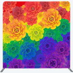 Lofaris Colorful Floral Pattern Birthday Pillow Case Backdrop