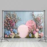 Lofaris Colorful Floral Stripe Wall Wedding Photo Backdrop