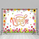 Lofaris Colorful Floral Tulip Happy Mothers Day Backdrop