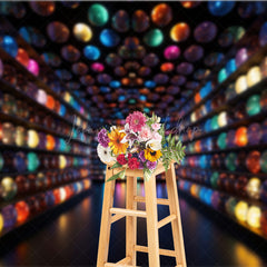 Lofaris Colorful Galaxy Orbs Photography Backdrop Abstract Glowing Spheres Wall Futuristic Sci-Fi Studio Background