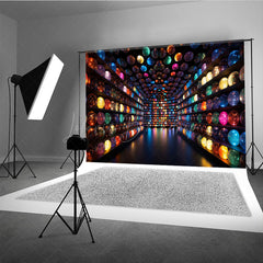 Lofaris Colorful Galaxy Orbs Photography Backdrop Abstract Glowing Spheres Wall Futuristic Sci-Fi Studio Background