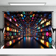 Lofaris Colorful Galaxy Orbs Photography Backdrop Abstract Glowing Spheres Wall Futuristic Sci-Fi Studio Background