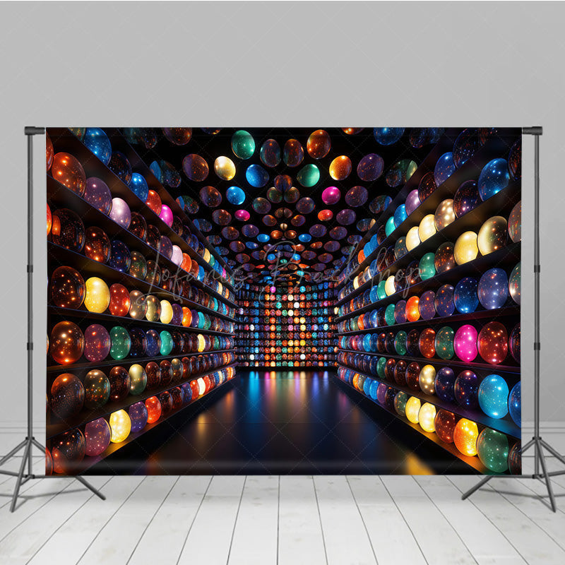 Lofaris Colorful Galaxy Orbs Photography Backdrop Abstract Glowing Spheres Wall Futuristic Sci-Fi Studio Background