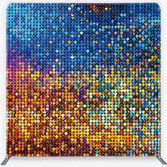 Lofaris Colorful Glitter Sequins Tension Fabric Backdrop Abstract Shiny Disco Ball Background 80s Retro Party Decor