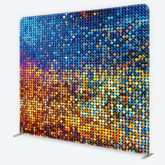 Lofaris Colorful Glitter Sequins Tension Fabric Backdrop Abstract Shiny Disco Ball Background 80s Retro Party Decor