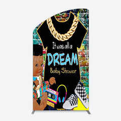 Lofaris Colorful Graffiti Bricks Wall Hiphop Arch Backdrop