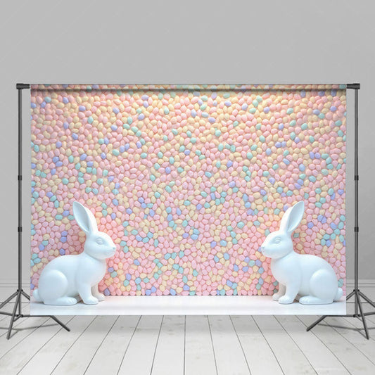 Lofaris Colorful Jordan Almonds Wall Rabbit Easter Backdrop