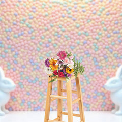 Lofaris Colorful Jordan Almonds Wall Rabbit Easter Backdrop