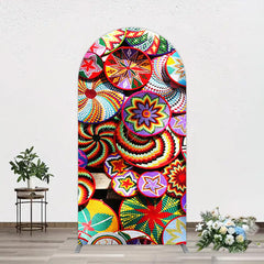 Lofaris Colorful Knitted Floral Plate Ethiopian Arch Backdrop