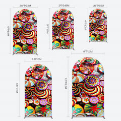 Lofaris Colorful Knitted Floral Plate Ethiopian Arch Backdrop